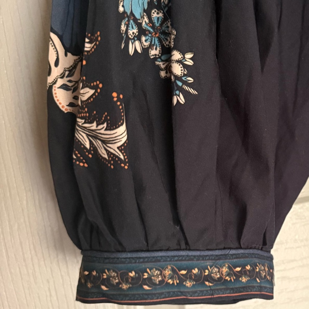 Farm Rio NEW Blossom Tapestry Black Midi Dress - Picture 8 of 15